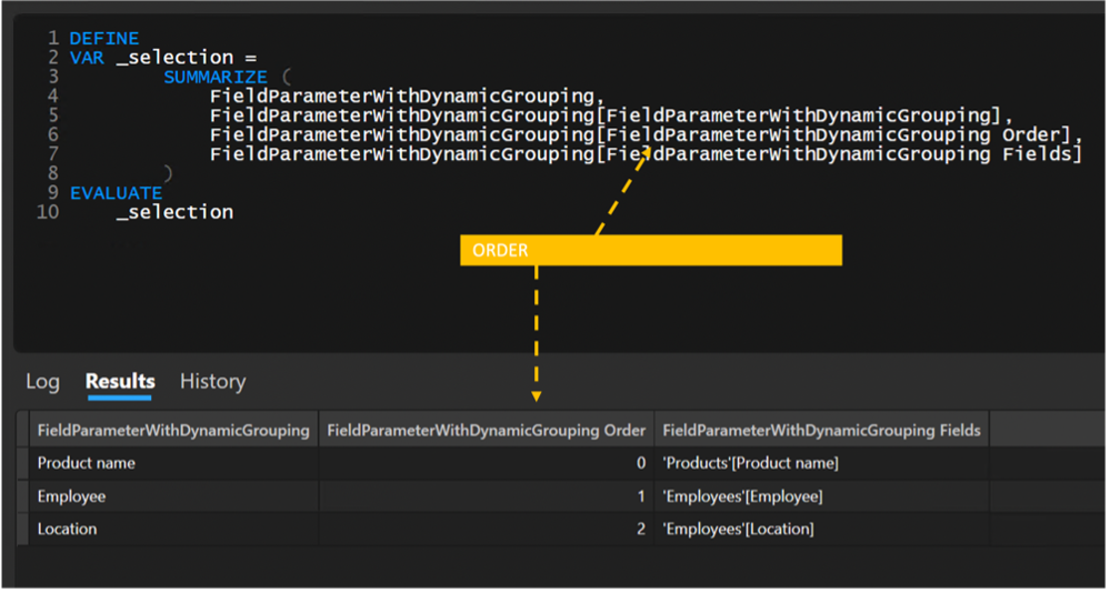 Order column in Field Parameter