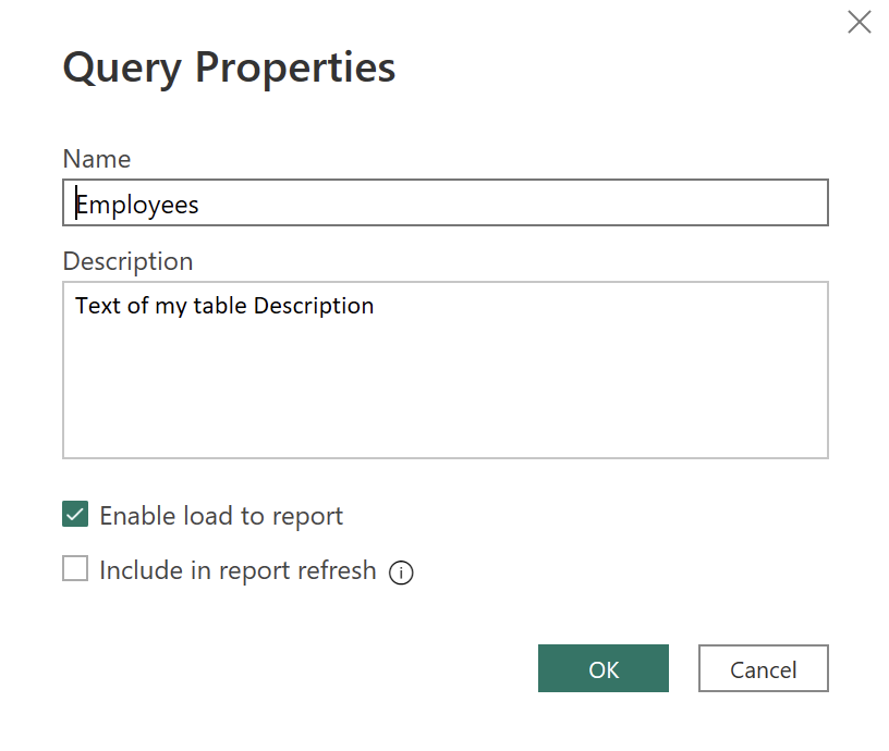 Description of Query