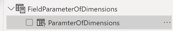 Content of field parameter