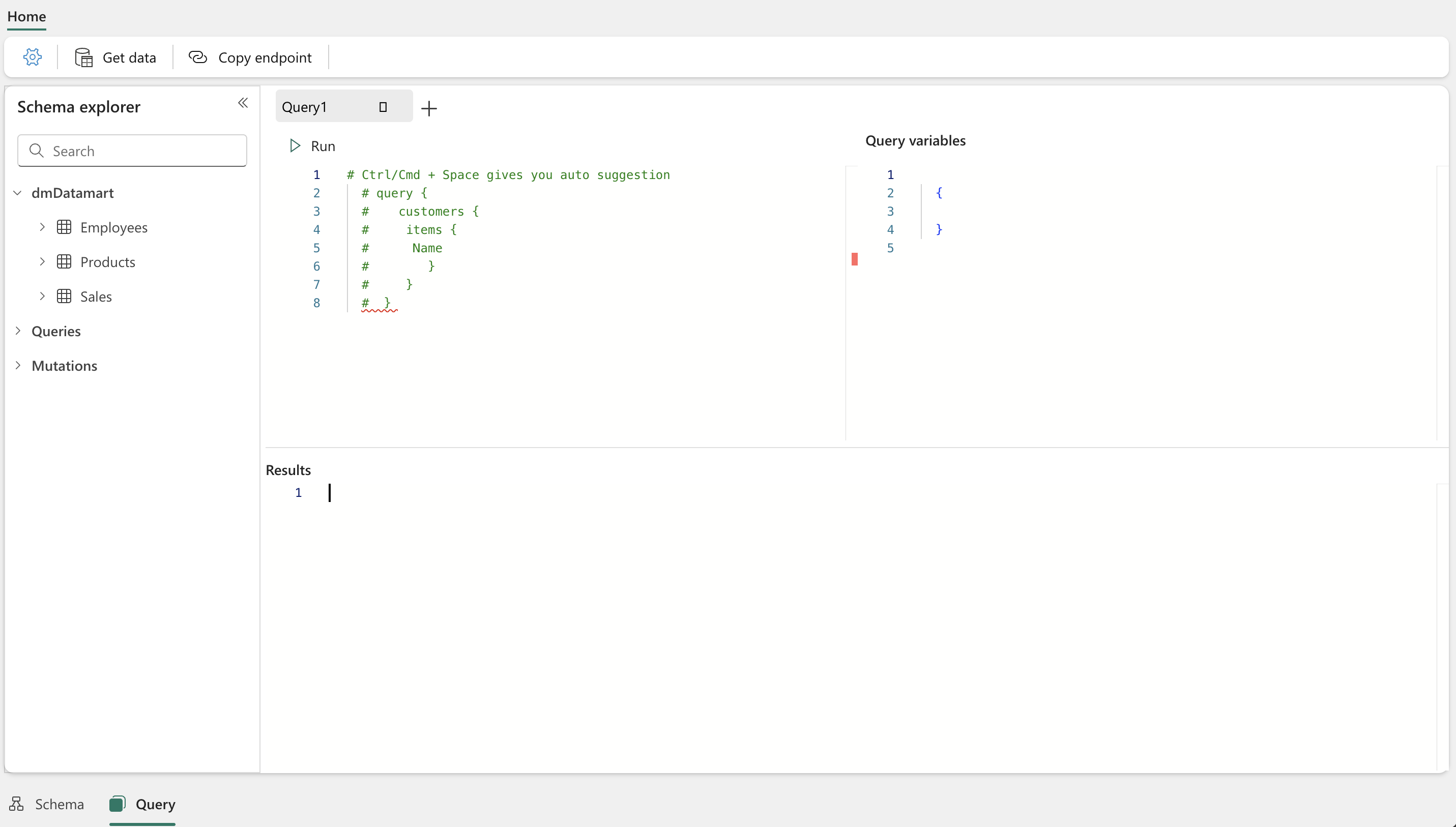 GraphQL connected to Datamart