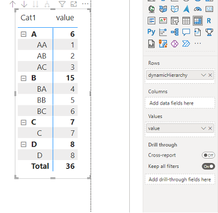 Matrix with Field Parameter