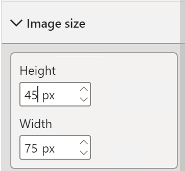 Size settings