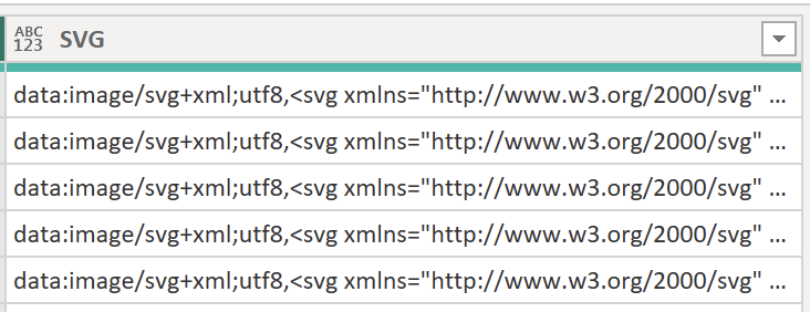 Exported SVG code with addon